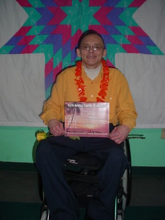 Willie receiving award at Family Week